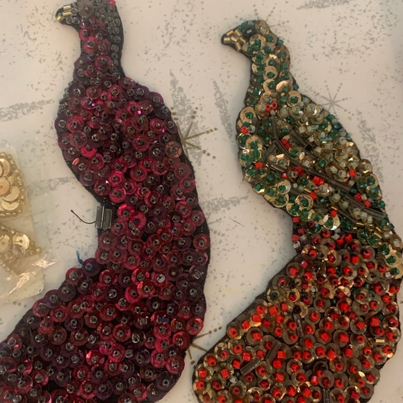 Vintage sequin handmade appliqués - Picture 5 of 6